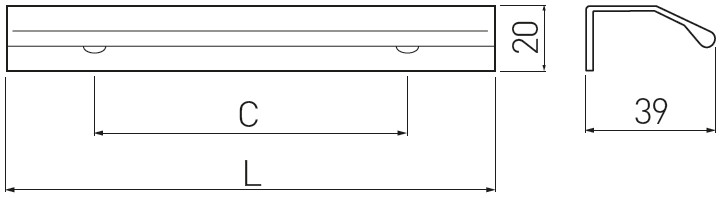 Dimensões Dimensões de Asa AL - G124
