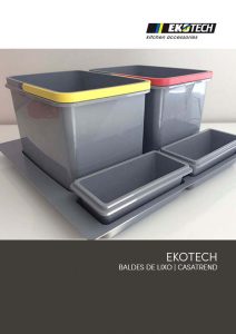 Capa de Catálogo de Baldes de Lixo de Cozinha - Ekotech