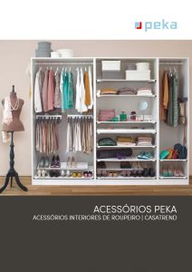 Capa de Catálogo de Acessórios Interiores de Roupeiro - Peka